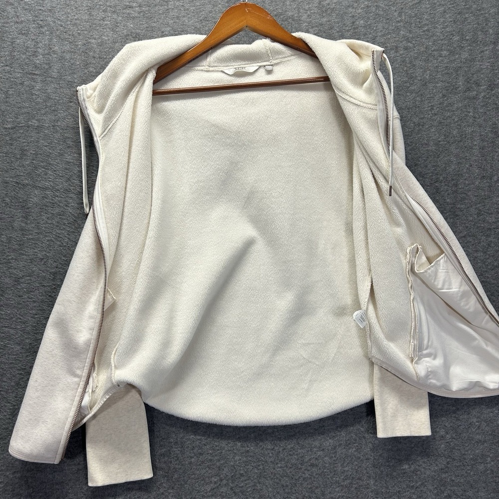 Athleta Cozy Karma Recover Full Zip Jacket Heather Cream Rose Gold SIZE Medium - Picture 5 of 9